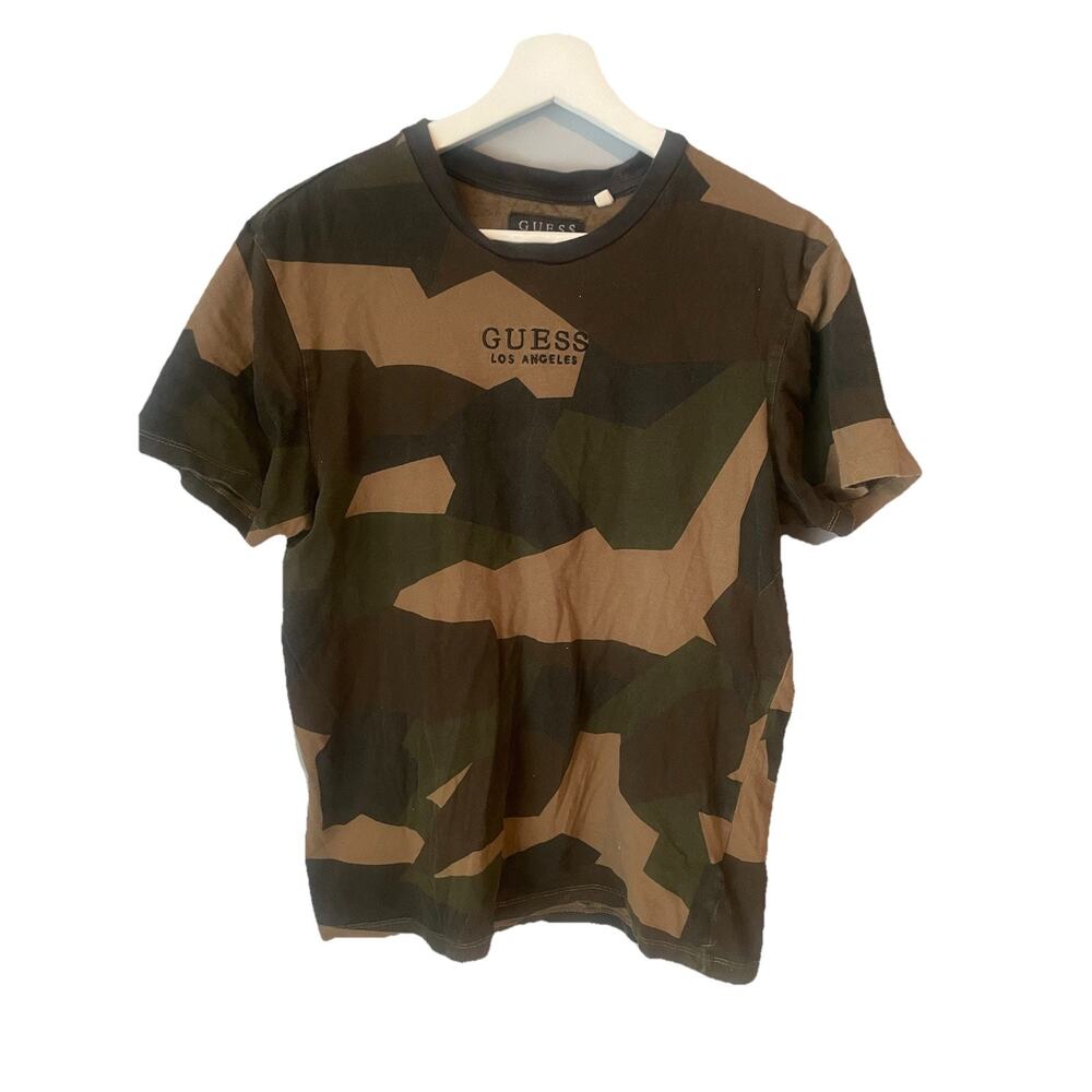 GUESS‎ Anderson Fashion Crew Camo t shirt Sz M camouflage